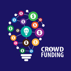 Crowdfunding concept illustration