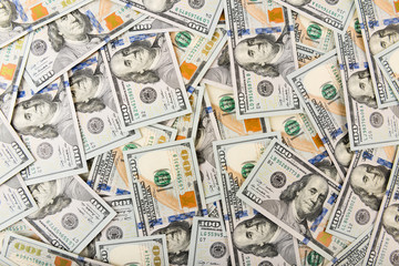 Background with money american hundred dollar bills