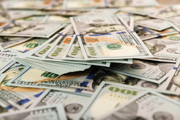 Background with money american hundred dollar bills