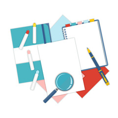 Flat design stationery
