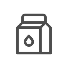 Milk icon. Linear outline vector