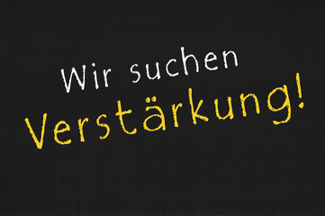 Obraz premium Wir suchen Verstärkung!