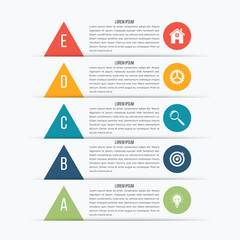 Vector arrows infographic. Template for diagram