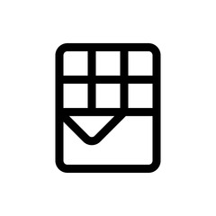 vector ?hocolate bar linear icon symbol