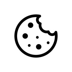 vector cookie linear icon symbol - obrazy, fototapety, plakaty