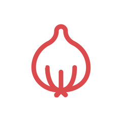 vector onion linear icon symbol