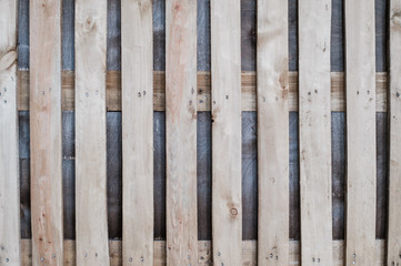 layer of wood plank arranged as a wall