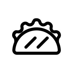 vector taco linear icon symbol