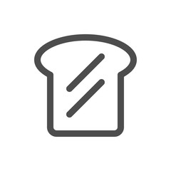 vector bread toast linear icon symbol