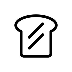 vector bread toast linear icon symbol