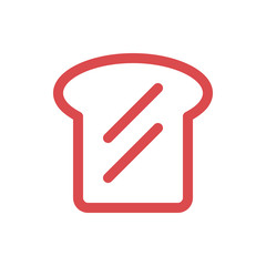 vector bread toast linear icon symbol