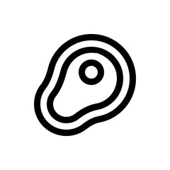 vector steak linear icon symbol