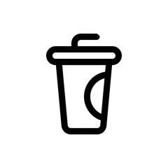 vector soft drink linear icon symbol