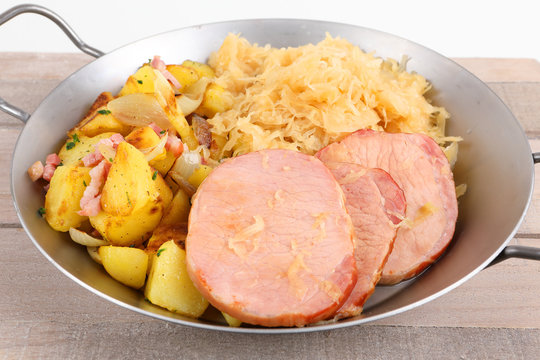 Pfanne mit Kassler
