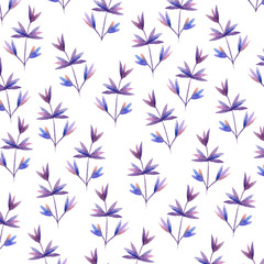 Seamless pattern lilac plants drawn of hand.Texture for tile,textile,scrapbook,wallpaper.