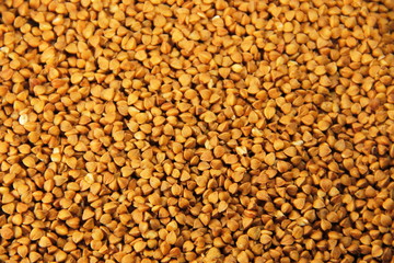 Raw buckwheat background 