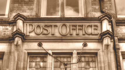 Post Office Carved In Stone Capital Letters