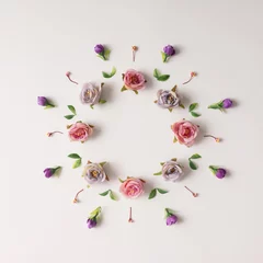 Abwaschbare Fototapete Creative arrangement of various flowers. © Zamurovic Brothers