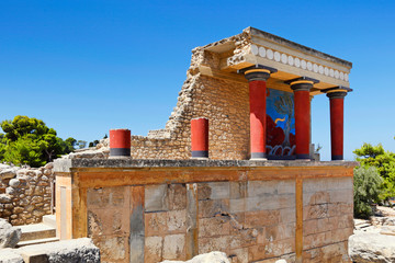 The North Entrance in Knossos at Crete, Greece