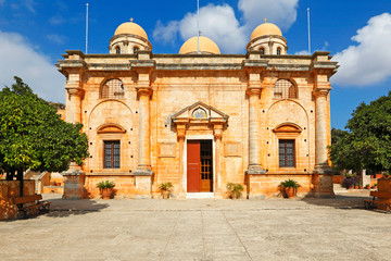 The Monastery of Agia Triada Tsagarolon in Crete, Greece