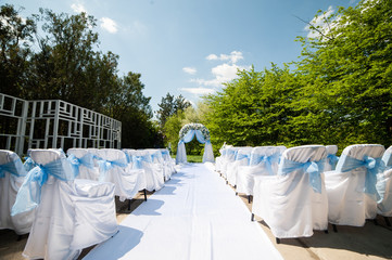 Wedding arch and chairs