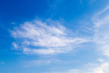 Clouds delicate flow and blue sky