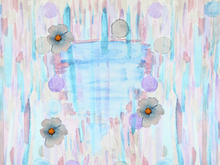 The scenic abstract floral background , watercolor composition