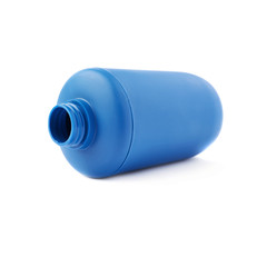 Plastic bottle of liquid soap isolated over the white background