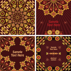 Set of cards. Modern card with abstract pattern. Geometric pattern