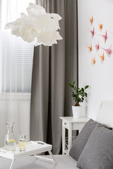 White bedroom with comfortable bed.