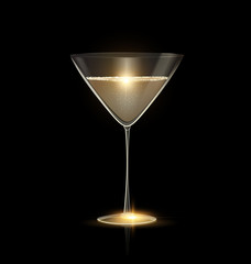 light glass of champagne
