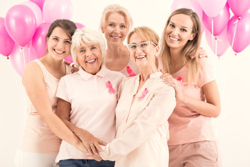Women conducting campaign against cancer