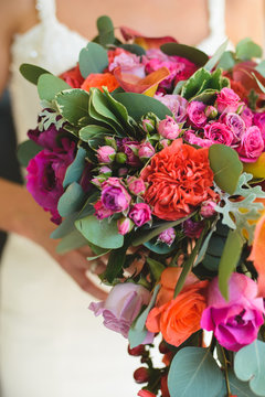 Roses and Green Leaves Bouquet