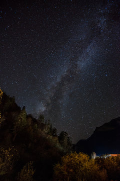 Milky way with Mountain view