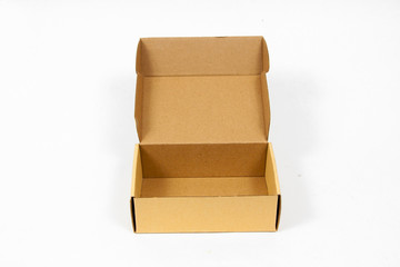 Cardboard boxes isolated over white background