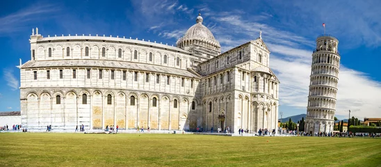 Deurstickers De scheve toren Leaning tower of Pisa, Italy