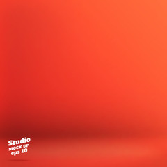 Vector,Empty orange red color studio room background ,Template m