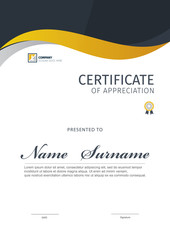 Vector template for certificate or diploma