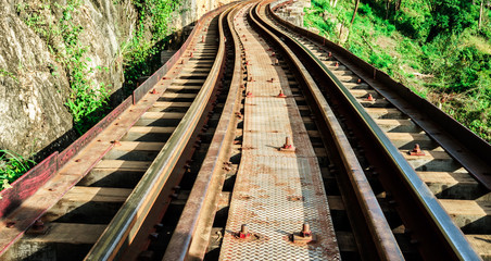 Fototapeta na wymiar The railway tracks