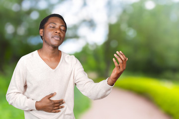 Expressive african american man