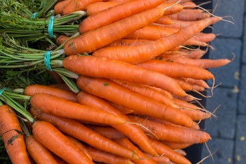 Fresh organic carrots