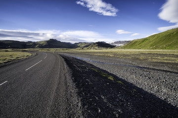 Iceland ring road in summer