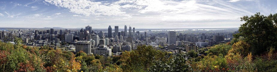 Montreal skyline panorama in autumn