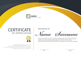 Vector template for certificate or diploma