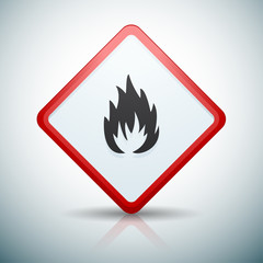 Flammable danger sign