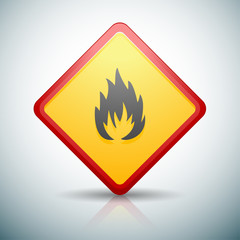 Flammable danger sign