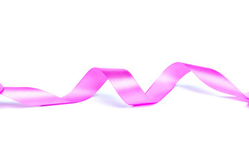 Mix Pink ribbon on a white background