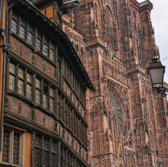Fototapeta na wymiar Cathedral Notre Dame of Strasbourg, Bas Rhin, Alsace