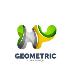 Modern abstract futuristic logo