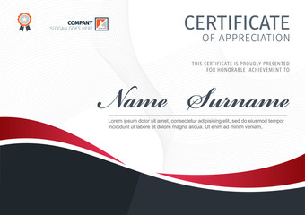 Vector template for certificate or diploma